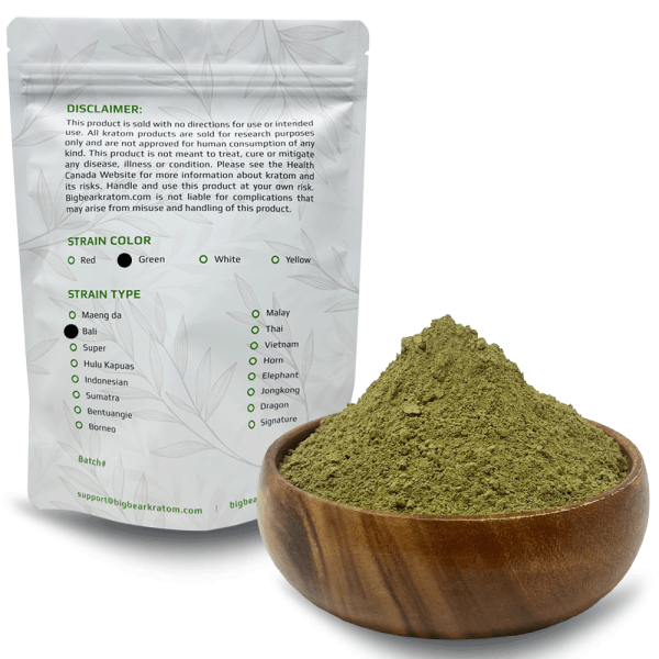 Big Bear Kratom Green Bali Bag Information