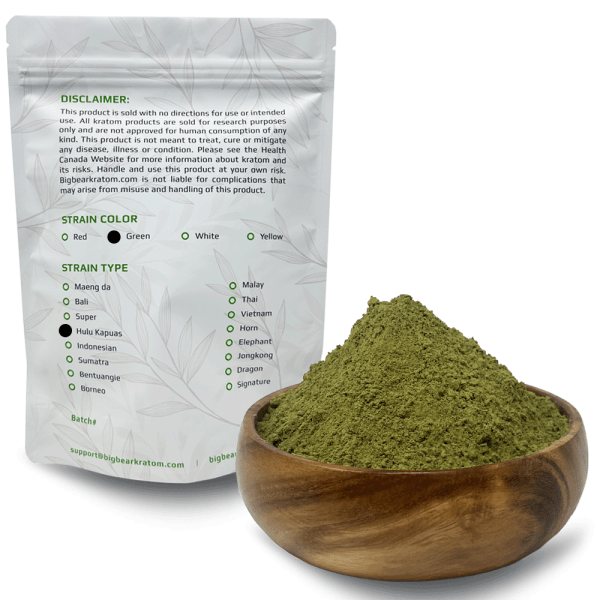 Big Bear Kratom Green Hulu Kapuas Bag Information