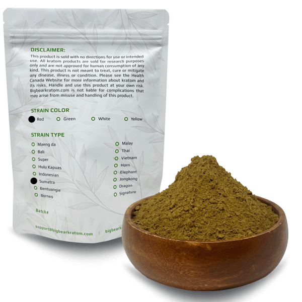 Big Bear Kratom Red Sumatra Bag information