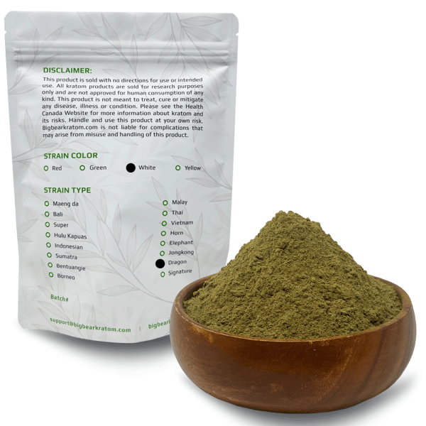 Big Bear Kratom White Dragon Bag Information